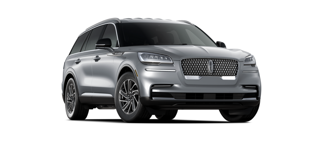 The 2023 Lincoln Aviator® is shown in Silver Radiance exterior color