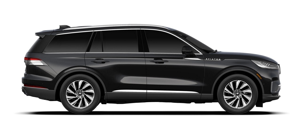 The 2025 Lincoln Aviator® is shown in Infinite Black exterior color